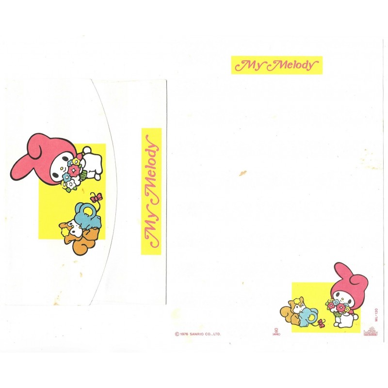 Conjunto de Papel de Carta My Melody ML-120 Antigo Butterfly