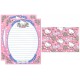 Ano 2000. Conjunto de Papel de Carta Hello Kitty Flowers Sanrio