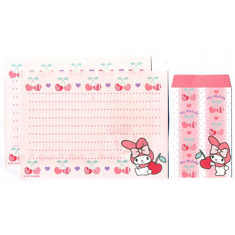 Ano 2013. Conjunto de Papel de Carta My Melody Made In Japan2 Sanrio