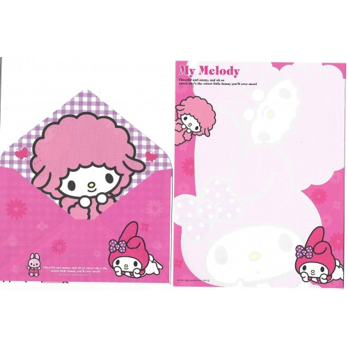 Ano 2010. Kit 2 Conjuntos de Papel de Carta My Melody Cheerful Sanrio