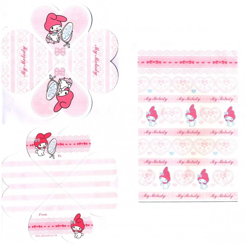 Ano 2005. Conjunto de Papel de Carta My Melody Mirror2 Sanrio