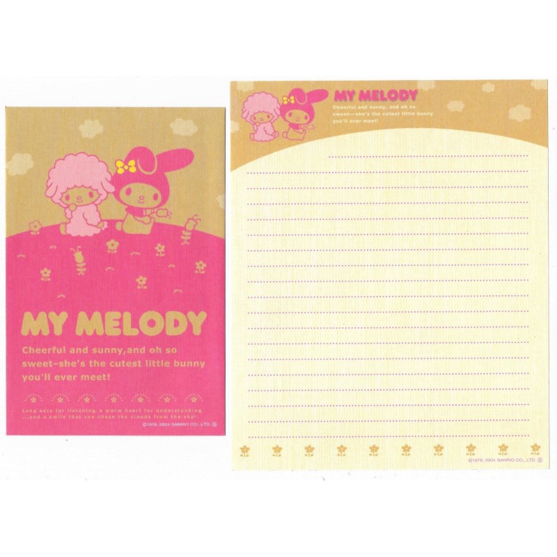Ano 2004. Conjuntos de Papel de Carta My Melody kit CRRS Sanrio