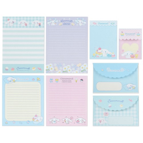 Ano 2021. Kit 3 Conjuntos de Papel de Carta Cinnamoroll Sanrio