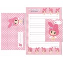 Ano 2007. Conjunto de Papel de Carta My Melody Q Sanrio