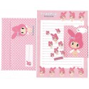 Ano 2007. Conjunto de Papel de Carta My Melody Q ADE Sanrio