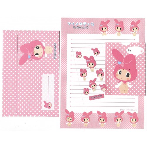 Ano 2007. Conjunto de Papel de Carta My Melody Q ADE Sanrio