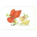 Postcard Antigo Importado Ruth Morehead Sun Bonnets RED Hallmark