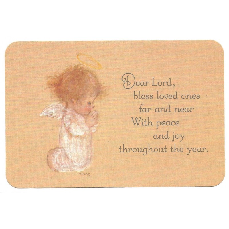 Postcard Antigo Importado Mary Hamilton Peace & Joy Hallmark