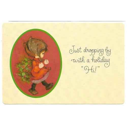 Postcard Antigo Importado Mary Hamilton Holiday HI Hallmark