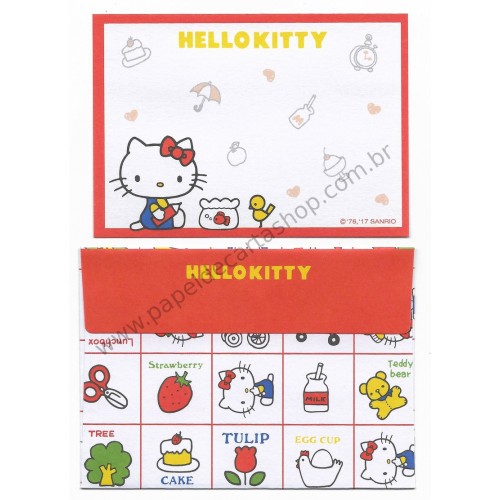 Ano 2017 Mini-Conjunto de Papel de Carta Sanrio Characters Hello Kitty