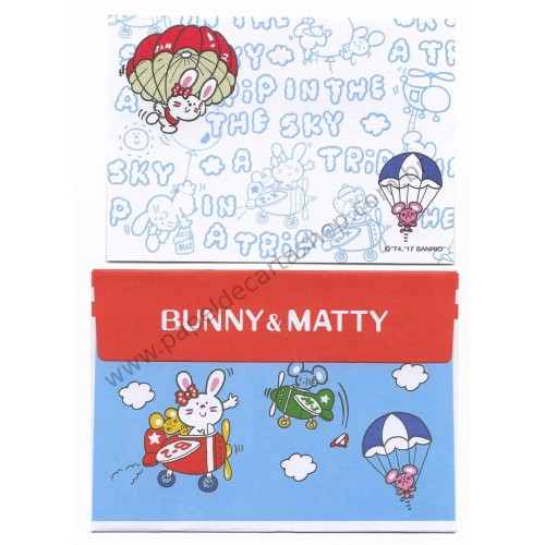 Ano 2017 Mini-Conjunto de Papel de Carta Sanrio Characters Bunny & Matty