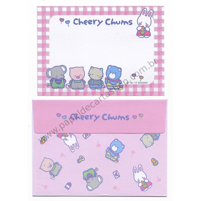 Ano 2017. Mini-Conjunto de Papel de Carta Sanrio Characters Cheery Chums