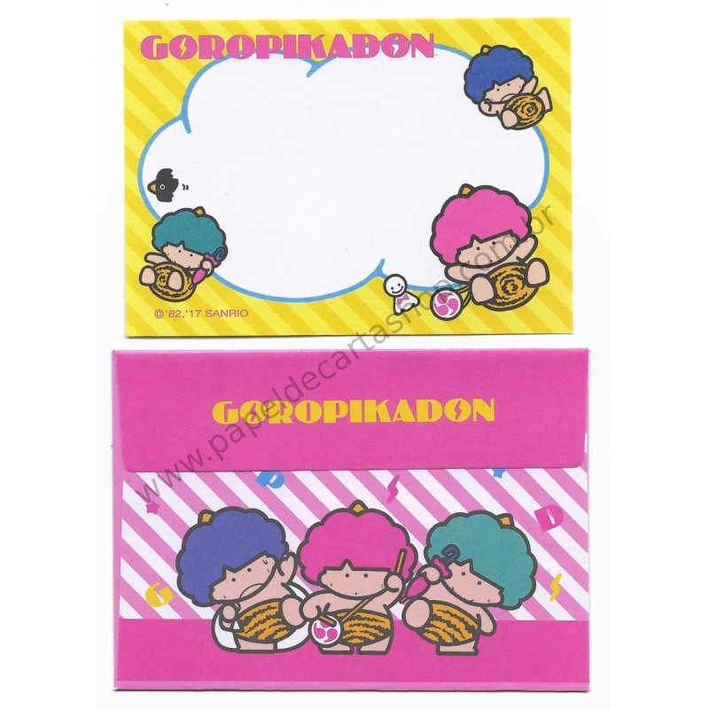 Ano 2017 Mini-Conjunto de Papel de Carta Sanrio Characters Goropikadon