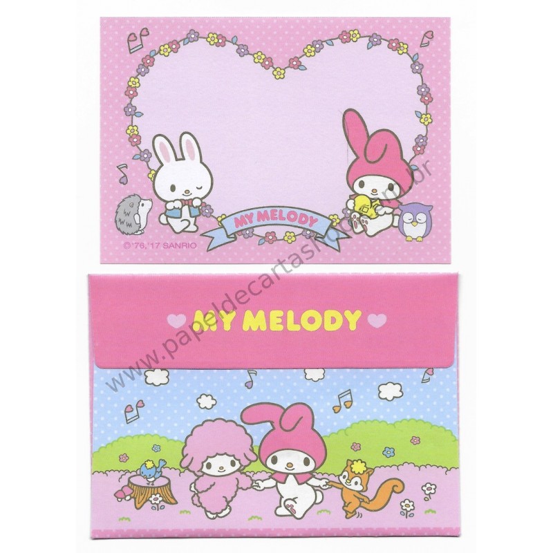 Ano 2017 Mini-Conjunto de Papel de Carta Sanrio Characters My Melody