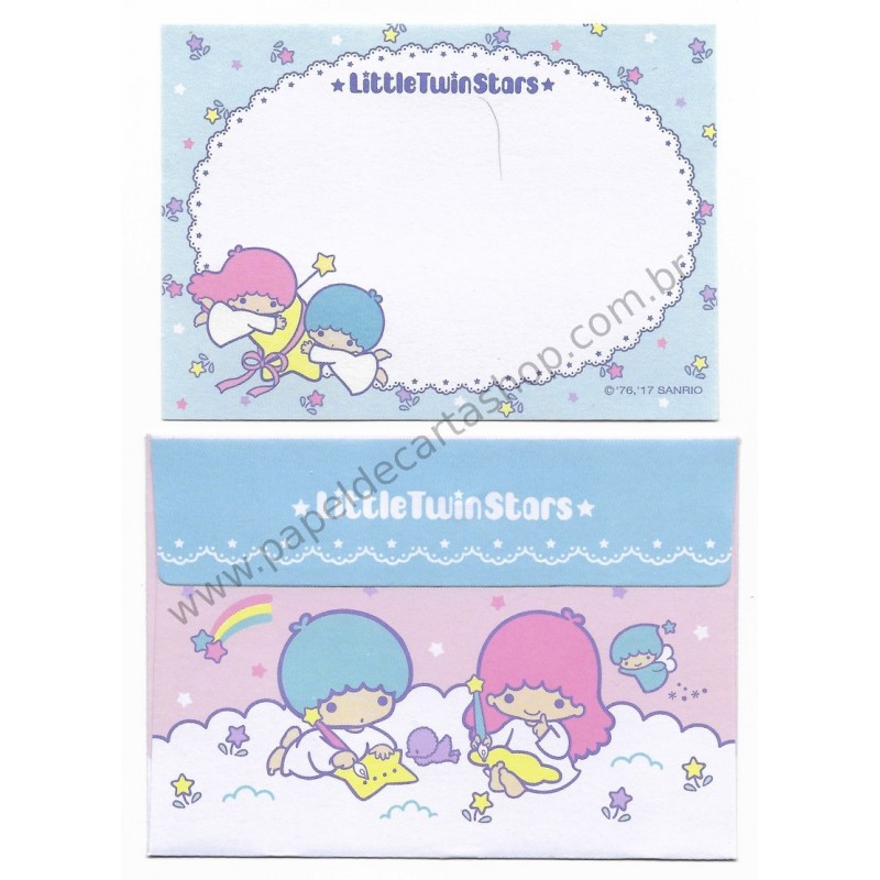 Ano 2017 Mini-Conjunto de Papel de Carta Sanrio Characters Little Twin Stars