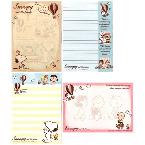 Ano 2014. Kit 4 Notas SNOOPY & Friends PENAUTS JAPAN