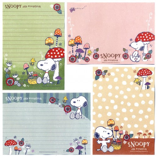 Kit 4 Notas SNOOPY & Woodstock CMA Peanuts Japan