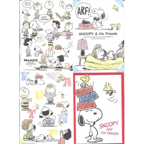 Ano 2015. Kit 8 Notas SNOOPY's Brothers Peanuts Worldwide LLC Japan