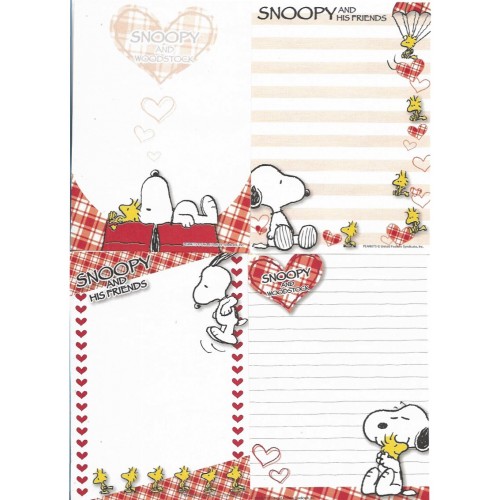 Kit 8 Notas SNOOPY & Woodstock RED Japan