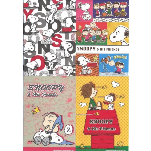 Kit 8 Notas SNOOPY & His Friends Peanuts Japan