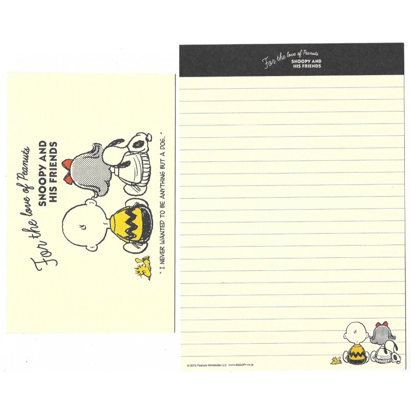 Conjunto de Papel de Carta 65 Years Friends - Peanuts Japão 2015