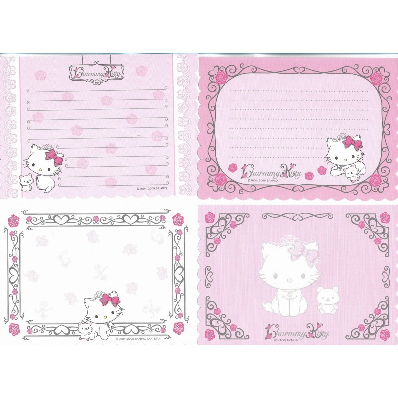 Ano 2005. Kit 4 Notas Charmmy Kitty Sanrio