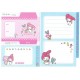 Ano 2004. Kit 6 Notas My Melody's Room Sanrio