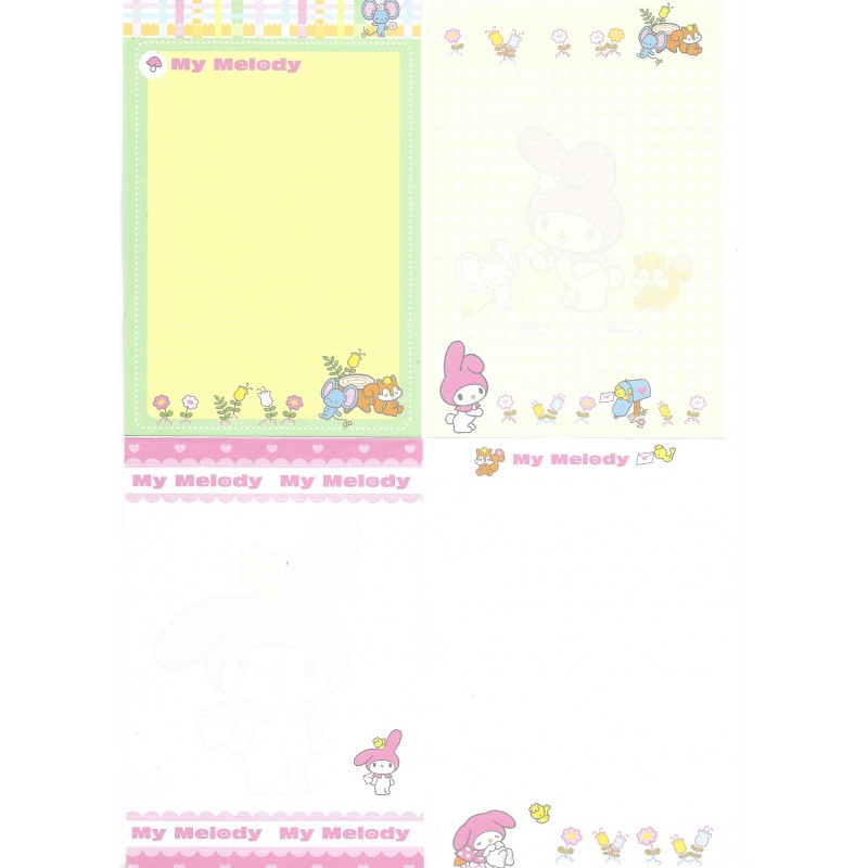 Ano 2004. Kit 24 Notas My Melody Sanrio