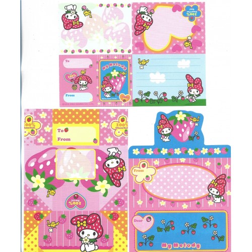 Ano 2004. Kit 3 Notas My Melody RAZ Sanrio