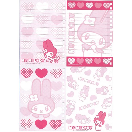 Ano 2003. Kit 4 notas My Melody VMP Sanrio