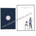 Conjunto de Papel de Carta com Envelope IT GIRLS FRASES - BIA