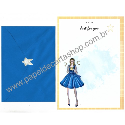 Conjunto de Papel de Carta com Envelope IT GIRLS FLOWERS - CHRIS