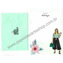 Conjunto de Papel de Carta com Envelope IT GIRLS FLOWERS - SILVIA