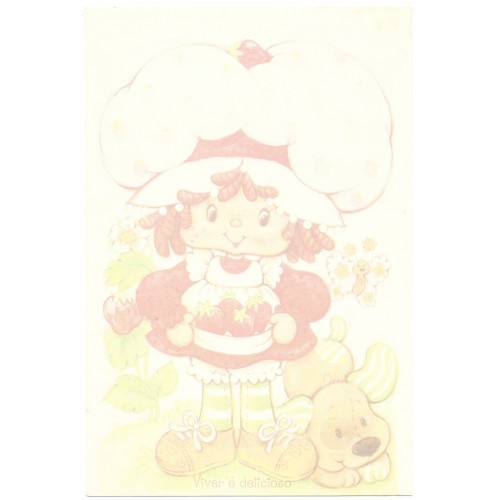 Papel de Carta Antigo G Moranguinho Viver é Delicioso