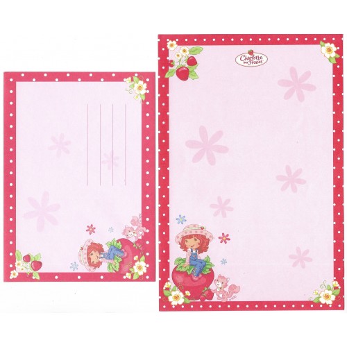 Conjunto de Papel de Carta Importado Charlotte & Fraises CVM