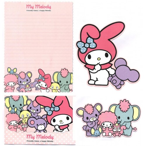 Ano 2011. Conjunto de Papel de Carta My Melody Friendly Times Sanrio