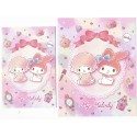 Ano 2018. Conjunto de Papel de Carta My Melody & My Sweet Piano Sanrio