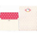 Ano 1983. Conjunto de Papel de Carta Bunny Pink Vintage Sanrio