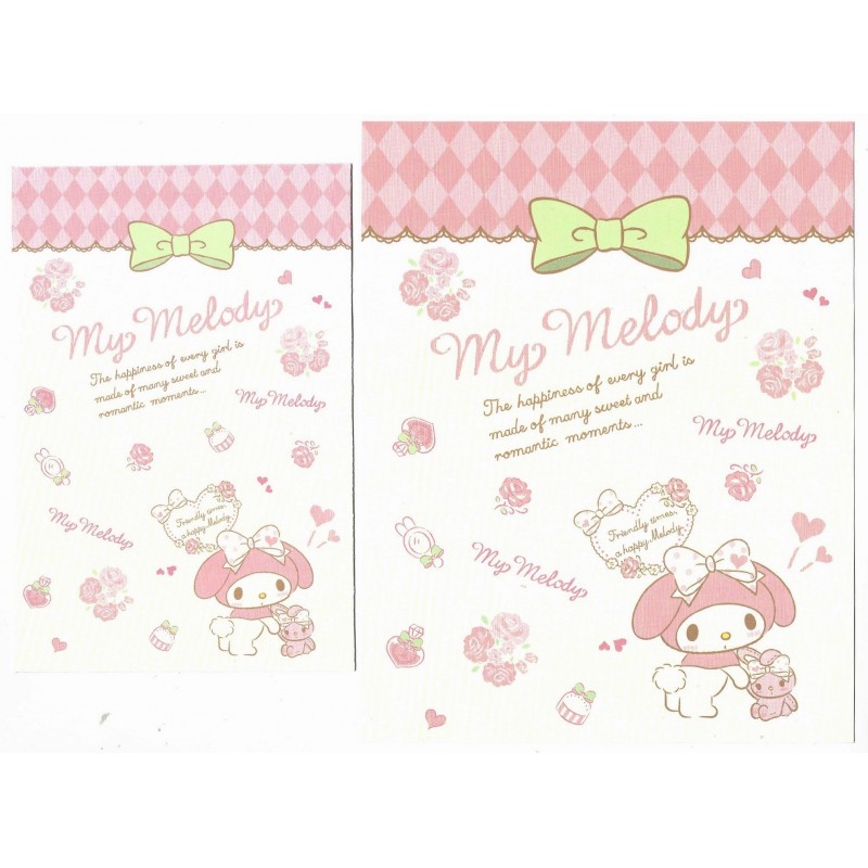 Ano 2020. Conjunto de Papel de Carta My Melody Sanrio