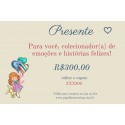 300. Vale Presente Papel de Carta Shop