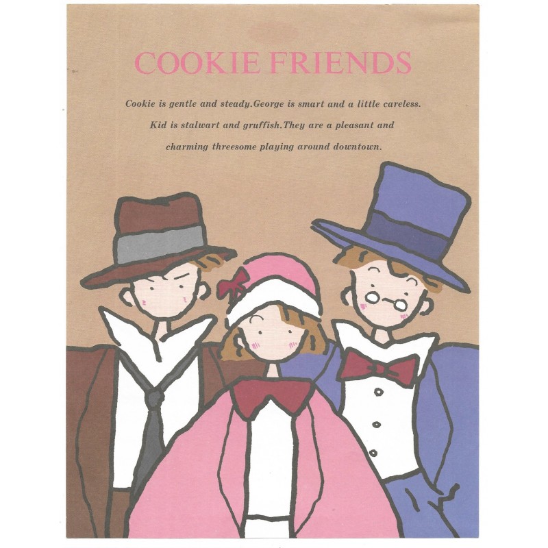 Conjunto de Papel de Carta Antigo (Vintage) Cookie Friends I - Japan