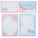 Ano 2020. Conjunto de Papel de Carta Little Twin Stars 45th Anniversary Sanrio