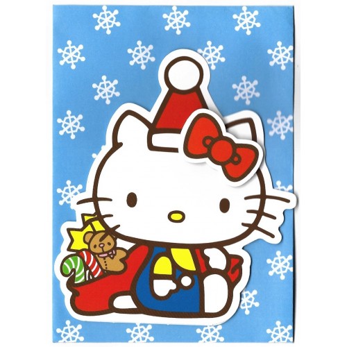 Ano 2015. Cartão Merry Christmas Hello Kitty SANRIO