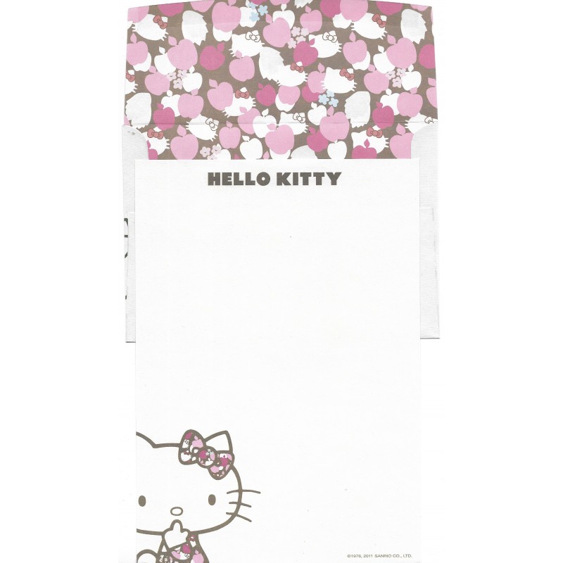 Ano 2011. Conjunto de Papel de Carta Hello Kitty UL Sanrio