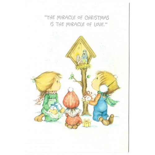 Notecard Cartão Antigo Betsey Clark Miracle of Christmas Hallmark