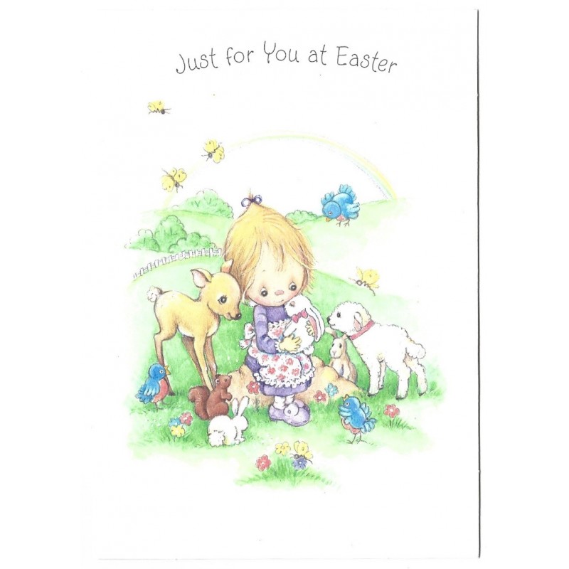 Cartão ANTIGO Importado Betsey Clark Easter Hallmark