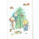 Notecard Cartão Antigo Importado Betsey Clark Christmas Tree Hallmark
