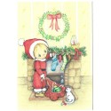 Notecard Cartão Antigo Importado Betsey Clark Christmas Hallmark
