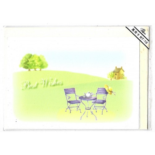 Notecard Cartão Best Wishes NT:10 Taiwan