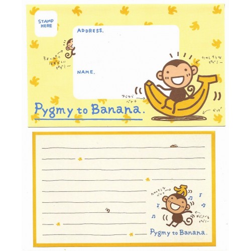 Conjunto de MINI-Papel de Carta Pygmy to Banana Japan